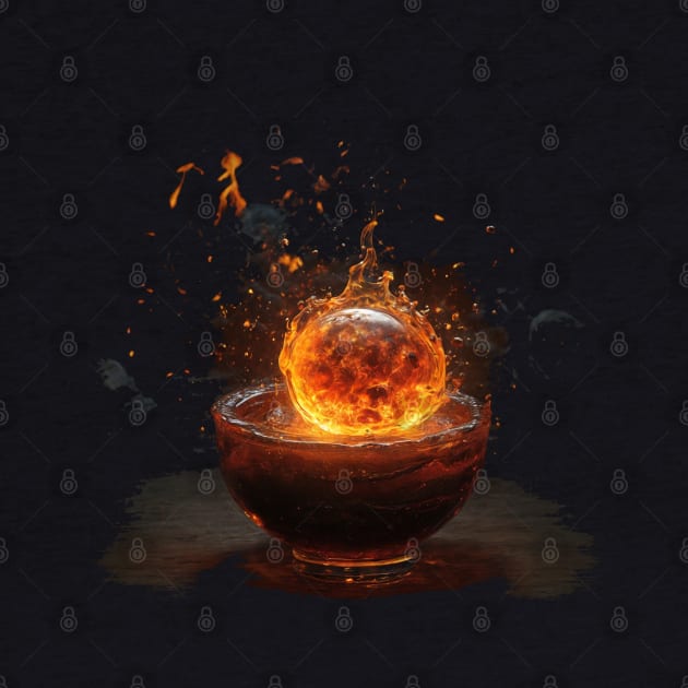 Flaming Ball in a Cauldron by JacCal Brothers